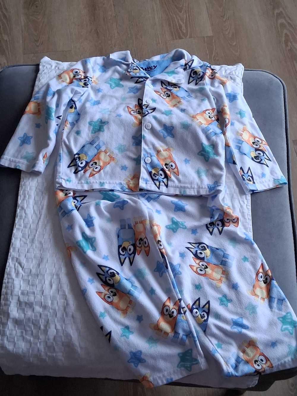Unbranded Kids Blue Star & Character Fleece Pajama Set